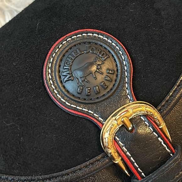 Michel Jordi Geneva Black Leather Edelweiss Crossbody bag - Picture 3 of 15